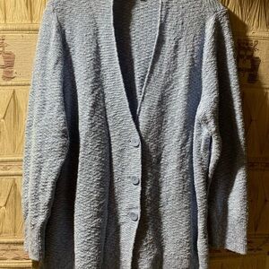 J Jill light blue cardigan cotton sweater 2X